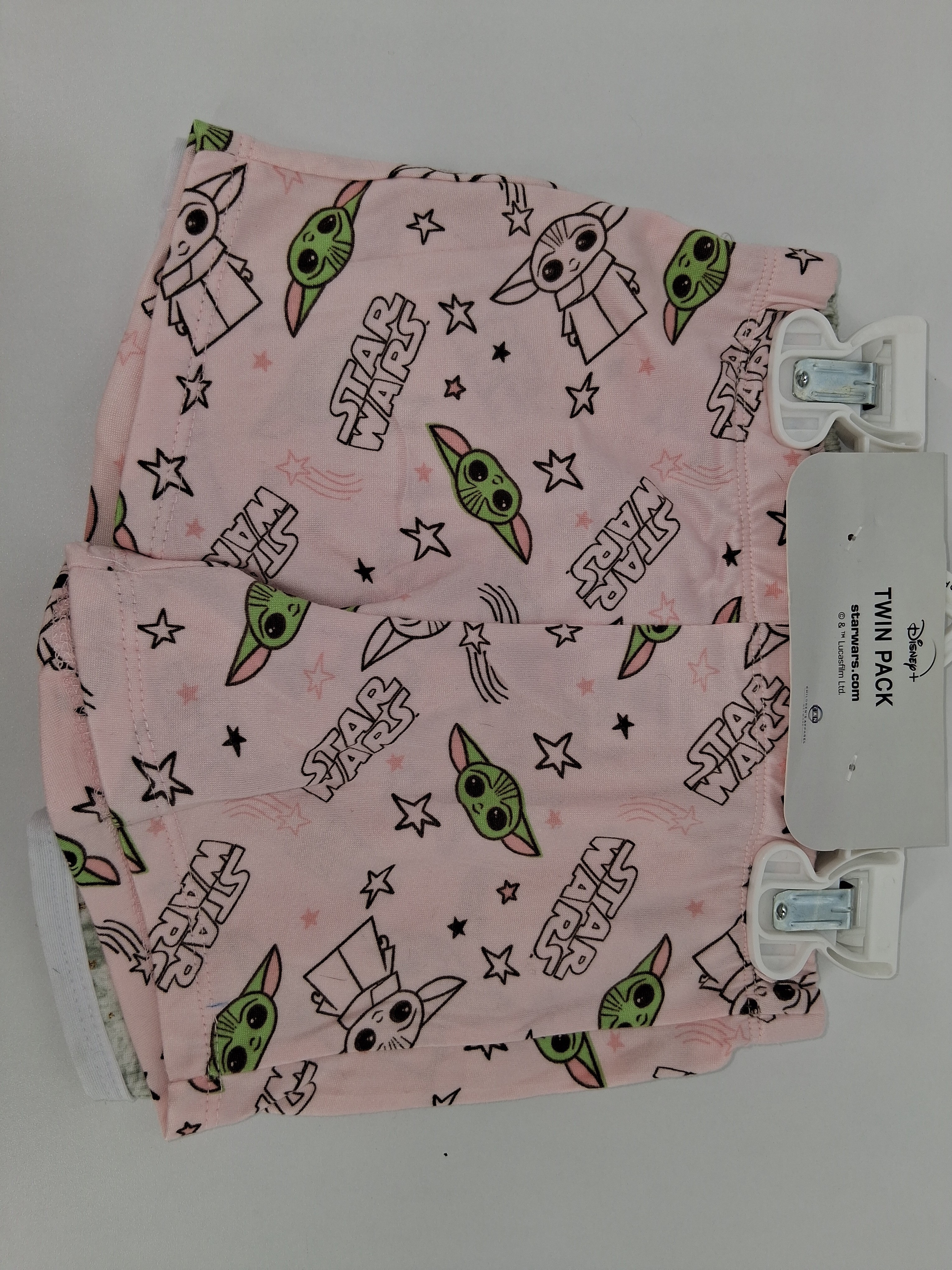 Disney Girls 3t Grogu Twin Pack Shorts
